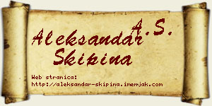 Aleksandar Škipina vizit kartica